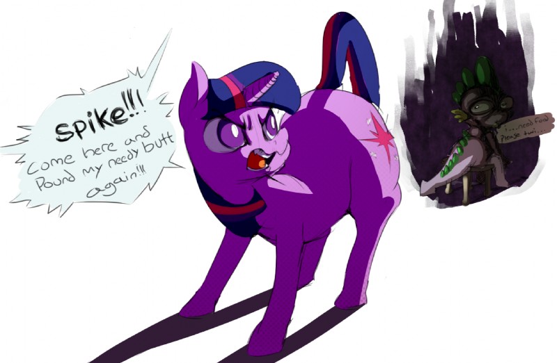 spike and twilight sparkle (friendship is magic and etc) created by lunarmarshmallow