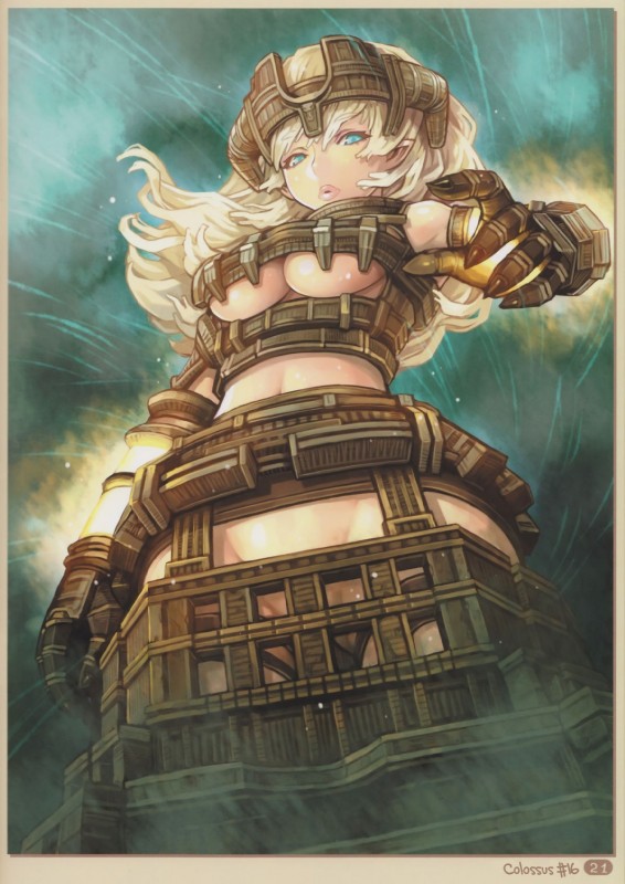 armor blonde_hair blue_eyes bottomwear breasts clothing female hair humanoid_pointy_ears magic not_furry pointy_ears skirt solo ganten gatten shigatake japan_studio_(game_developer) shadow_of_the_colossus sony_corporation sony_interactive_entertainment team_ico_(game_developer) malus_(shadow_of_the_colossus) colossus colossus_(shadow_of_the_colossus) human humanoid mammal hi_res