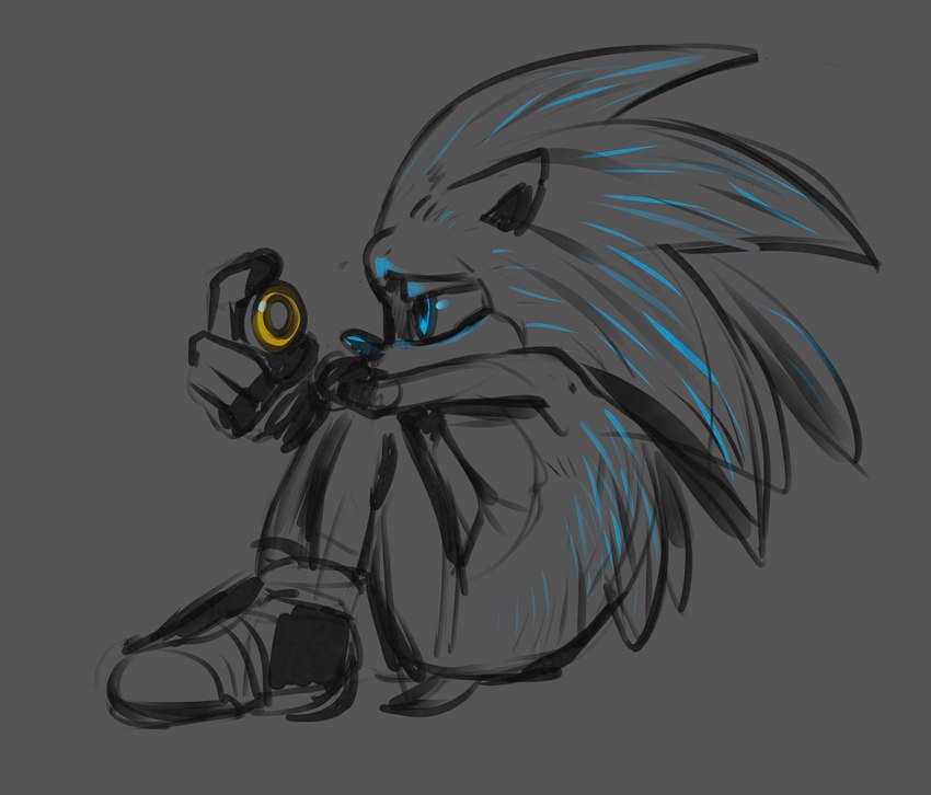 anthro blue_eyes fingers hair holding_object male ring simple_background sitting solo hauringu sega sonic_the_hedgehog_(film) sonic_the_hedgehog_(series) sonic_the_hedgehog eulipotyphlan hedgehog mammal 2022 digital_media_(artwork) hi_res