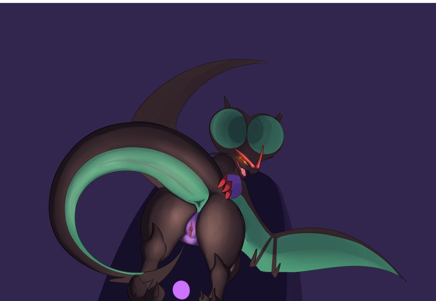 anus female genitals presenting pussy tail leafysnivy mythology nintendo pokemon bat dragon generation_6_pokemon mammal mythological_creature mythological_scalie noivern pokemon_(species) scalie absurd_res hi_res