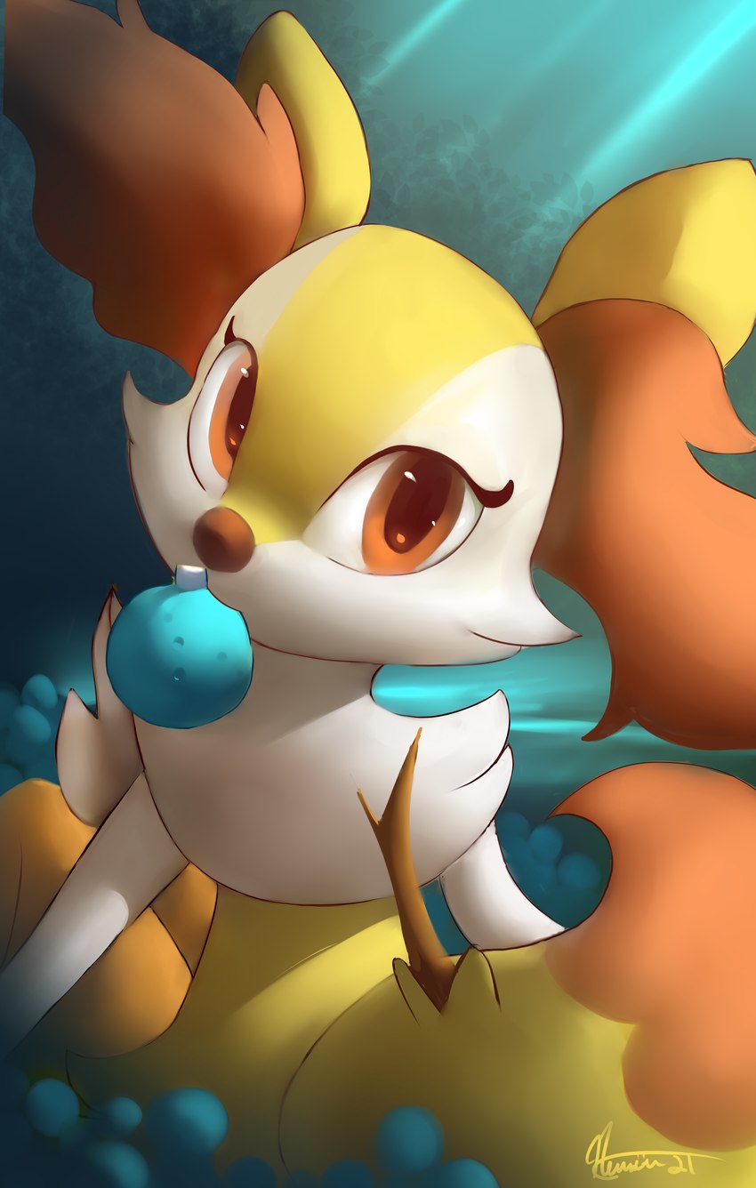 anthro eyelashes looking_at_viewer orange_eyes auroriia nintendo pokemon braixen generation_6_pokemon pokemon_(species) 2021 absurd_res digital_media_(artwork) hi_res