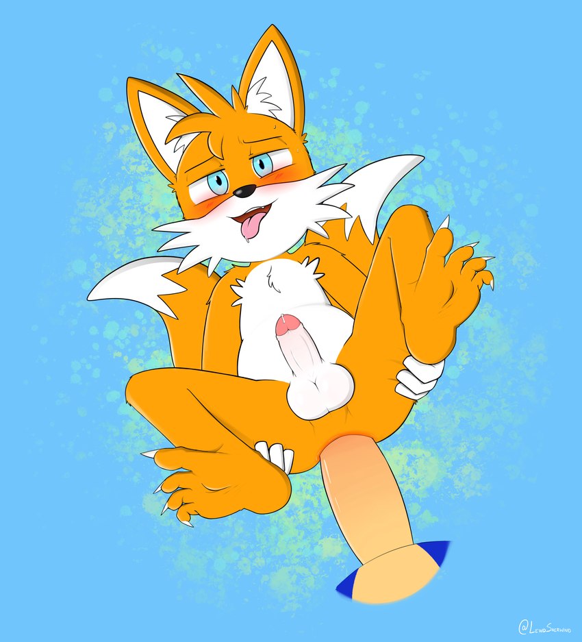 4_toes anal anal_penetration anthro barefoot blue_eyes blush bodily_fluids duo erection feet fur genital_fluids hindpaw male male/male nails nude orange_body orange_fur paws penetration precum shota soles toes tongue tongue_out young young_anthro young_male sherwind52 sega sonic_the_hedgehog_(series) miles_prower sonic_the_hedgehog canid canine eulipotyphlan fox hedgehog mammal absurd_res hi_res