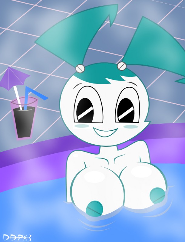 big_breasts blush breasts female looking_at_viewer machine metalic nipples not_furry nude smile solo darkdpx3 my_life_as_a_teenage_robot nickelodeon jenny_wakeman humanoid robot robot_humanoid digital_media_(artwork)