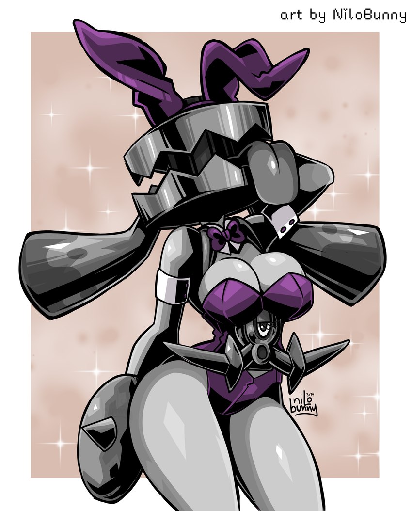 anthro big_breasts breasts bunny_costume clothing costume face_on_belly female for_a_head monochrome_body not_furry solo tongue tongue_out wide_hips hamsteroftime nintendo pokemon generation_9_pokemon humanoid pokemon_(species) revavroom absurd_res hi_res