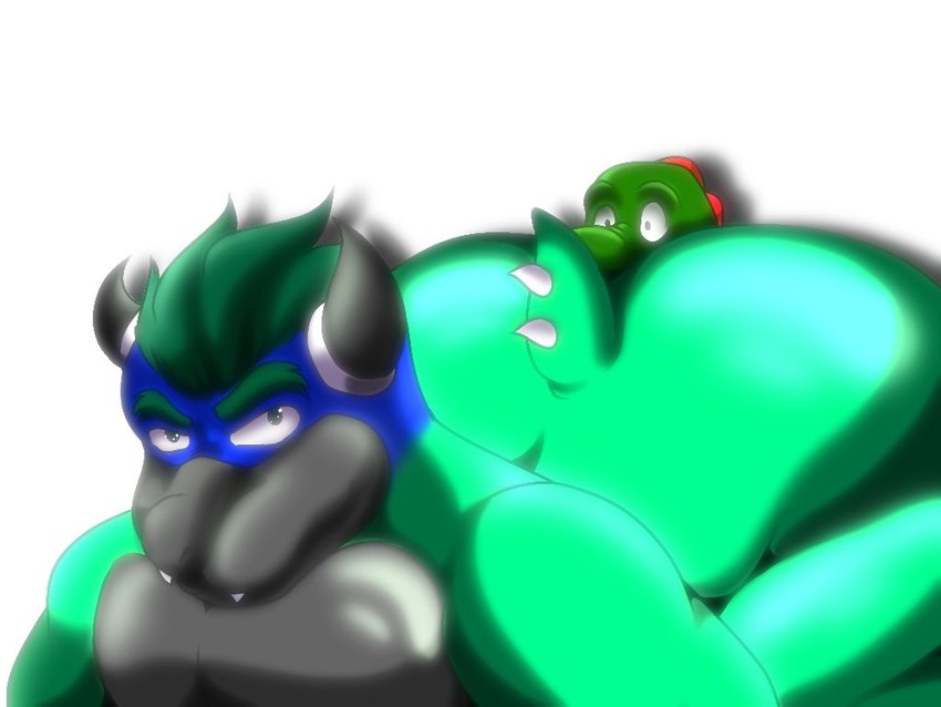 anal big_butt butt duo facesitting hair male male/male oral rimming sex shocked simple_background sitting_on_another white_background gameattackgogo1 mario_bros nintendo bowser fan_character gowser_(goeybowser) koopa scalie yoshi 2022 4:3 digital_drawing_(artwork) digital_media_(artwork) sketch