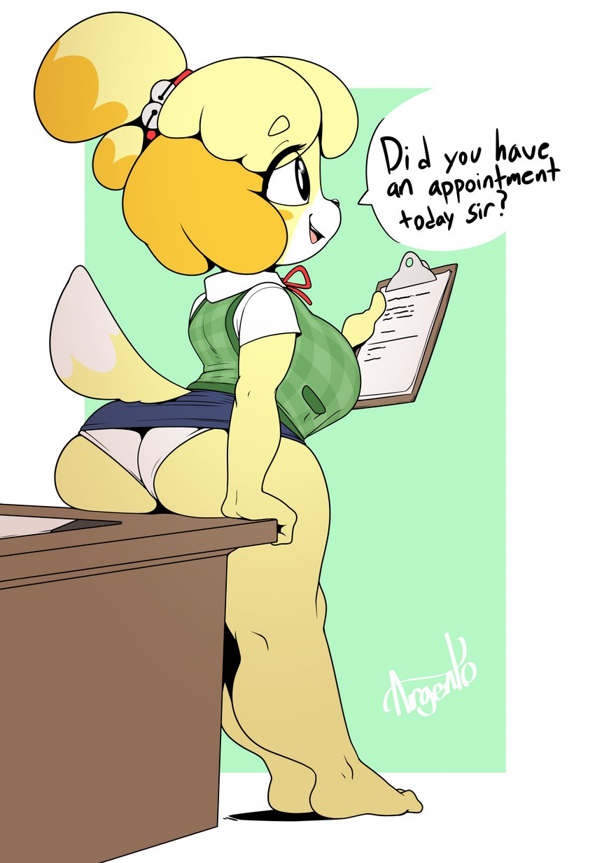 isabelle (animal crossing and etc) created by argento