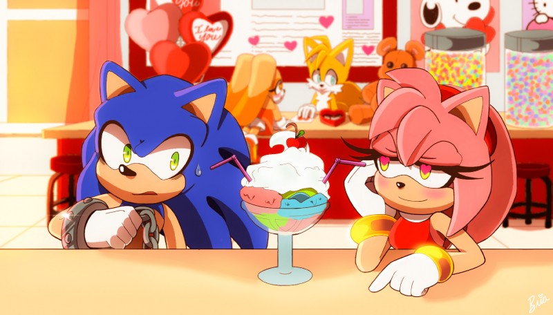 hello kitty, sonic the hedgehog, cream the rabbit, miles prower, amy rose, and etc (sonic the hedgehog (series) and etc) created by therapyfox