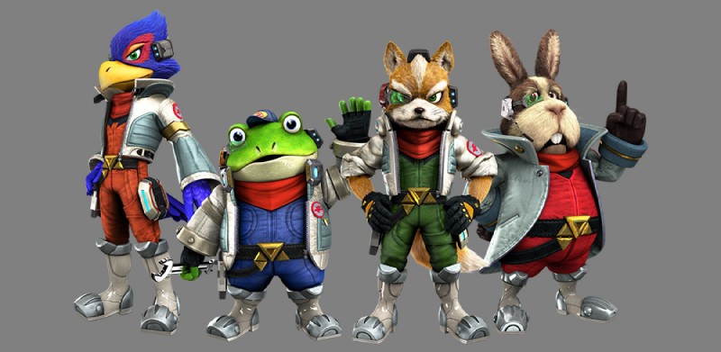 falco lombardi, fox mccloud, peppy hare, and slippy toad (star fox zero and etc) created by unknown artist