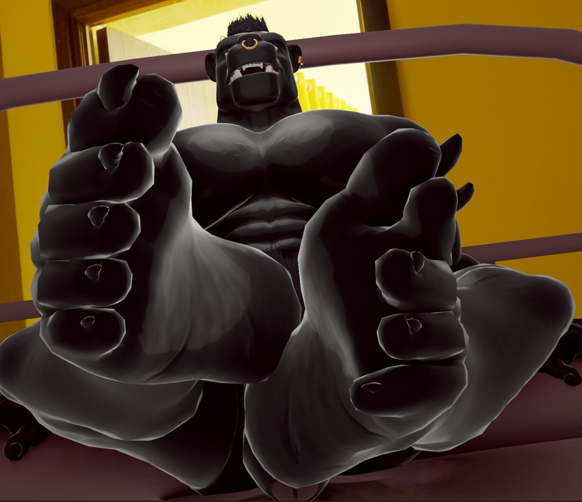 5_toes anthro barefoot feet foot_fetish foot_focus genitals humanoid_feet latex latex_body latex_skin male melanistic penis plantigrade solo toes maxwellshiba xiel_milano flynn_(maxwellshiba) ubzerd_(character) felid mammal pantherine 3d_(artwork) digital_media_(artwork)