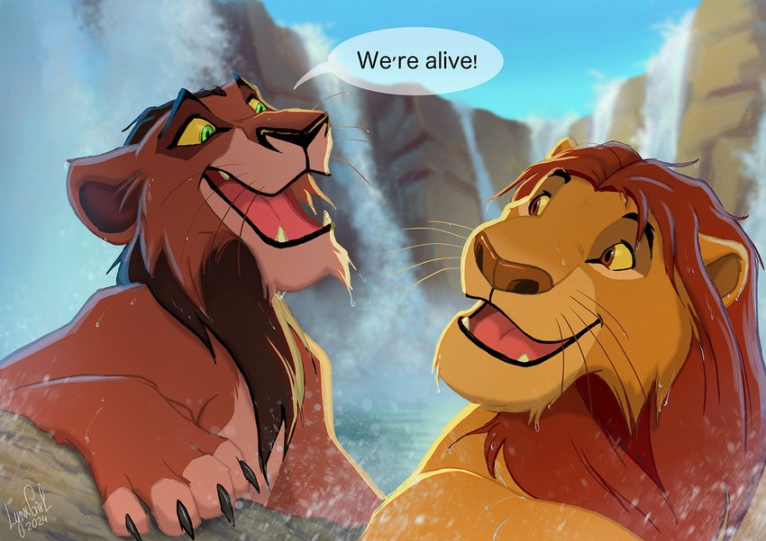 mufasa and scar (the lion king and etc) created by reallynxgirl