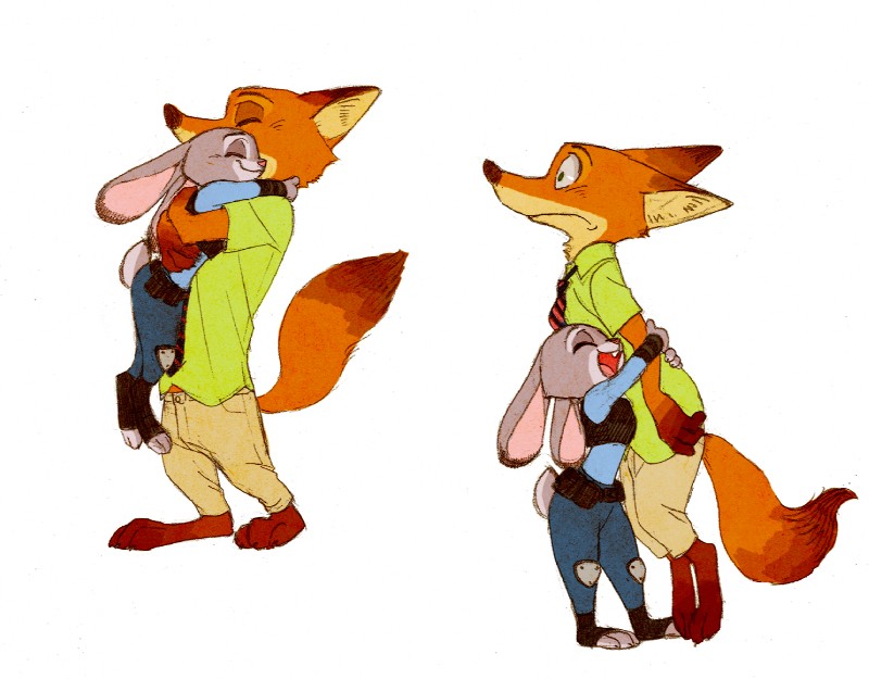 judy hopps and nick wilde (zootopia and etc) created by oibib