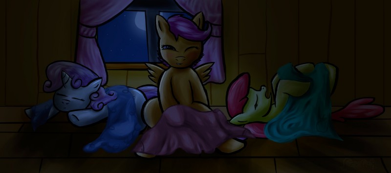 convenient_censorship detailed_background feathered_wings feathers female feral group horn masturbation night orange_body orange_feathers sky star starry_sky vaginal vaginal_masturbation wings young young_feral freefox friendship_is_magic hasbro my_little_pony mythology apple_bloom_(mlp) cutie_mark_crusaders_(mlp) scootaloo_(mlp) sweetie_belle_(mlp) earth_pony equid equine horse mammal mythological_creature mythological_equine pegasus pony unicorn censored hi_res