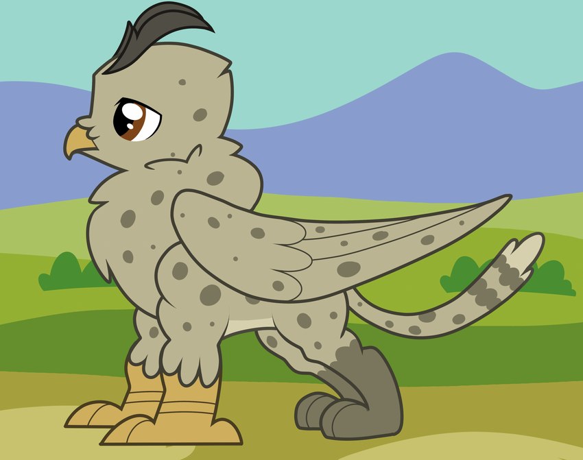 ambiguous_gender brown_eyes feathered_wings feathers feet feral male paws quadruped solo tail talons toes wings spotty_the_cheetah hasbro my_little_pony mythology fan_character avian gryphon mythological_avian mythological_creature 2023 hi_res male_(lore)