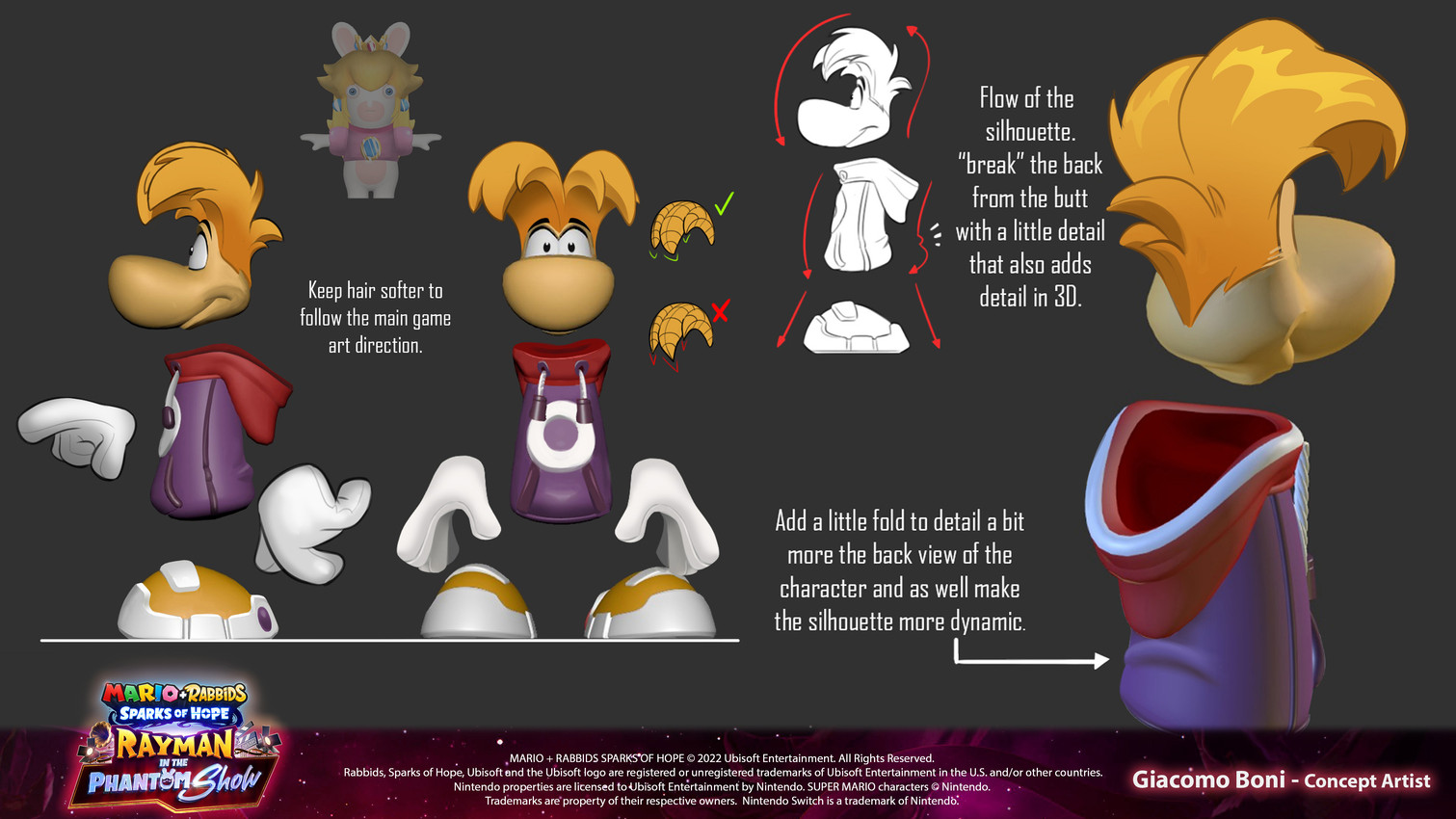 4_fingers anthro big_nose black_eyes blonde_hair blue_eyes bottomless bottomless_anthro bottomless_female clapperboard closed_smile clothed clothed_anthro clothed_female clothed_humanoid clothed_male clothing copyright_symbol crown directional_arrow duo featureless_crotch female fingers floating_hands floating_head floating_torso footwear front_view fur gramophone grey_background hair headgear hoodie light looking_at_viewer male mitten_hands mouth_closed multicolored_body not_furry_focus pink_clothing pink_shirt pink_topwear purple_clothing purple_hoodie purple_topwear shirt shoes short_hair short_legs side_view simple_background smile standing symbol t-pose tan_body tan_inner_ear tan_skin text title topwear two_tone_body white_body white_fur wireframe year yellow_clothing yellow_footwear yellow_shoes giacomo_boni salvatore_ditrani mario_bros mario_plus_rabbids_kingdom_battle mario_plus_rabbids_sparks_of_hope nintendo raving_rabbids rayman_(series) ubisoft rabbid_peach rayman humanoid lagomorph mammal rabbid raypeople_(rayman) 16:9 3d_(artwork) 4k absurd_res adobe_photoshop_(artwork) artist_collaboration artist_name colored concept_art crossover digital_drawing_(artwork) digital_media_(artwork) english_description english_text hi_res lighting official_art procreate_(artwork) widescreen