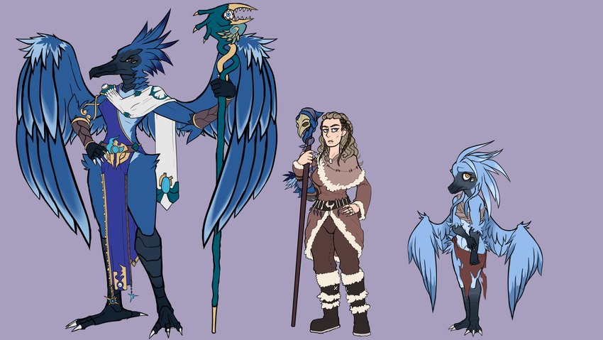 4_eyes alternate_species amber_eyes anthro armor avian_skull bad_parenting beak beak_scar bird_skull blonde_hair blue_body blue_countershading blue_eyes blue_feathers blue_gem bone bracers breasts breeding_slave brown_hair c-section_scar chest_wraps claws closed_frown clothed clothing coat countershade_torso countershading dual_persona duo eyeball feather_hair feathered_crest feathers female finger_claws flat_chested frown fur_trim_(clothing) fur_trim_coat fur_trim_legwear gem hair half-closed_eyes hand_on_hip hand_on_own_hip head_crest hip_tuft holding_object holding_staff humanized looking_at_viewer mature_anthro mature_female mature_human medium_breasts mouth_scar multi_eye multicolored_body multicolored_feathers multicolored_hair narrowed_eyes navel non-mammal_breasts parka pelvic_curtain pensive pseudo_hair rags sad scar scuted_arms scuted_legs scutes shy simple_background skimpy skull skull_staff slouching small_breasts small_waist spread_wings staff standing toe_claws topwear traumatized tuft two_tone_body two_tone_feathers two_tone_hair tzeentchean_symbol wings winter_coat wraps young young_anthro young_female glossypenthouse warhammer_(franchise) warhammer_fantasy idzun_nightbender_(maddug) objekt_tre_(maddug) avian avian_demon chaos_daemon daemon_of_tzeentch demon human lord_of_change mammal absurd_res digital_media_(artwork) full-length_portrait hi_res multiple_images portrait story story_in_description daughter_(lore) mother_(lore) parent_(lore)