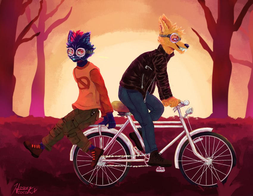 gregg lee and mae borowski (night in the woods) created by heavy coconut