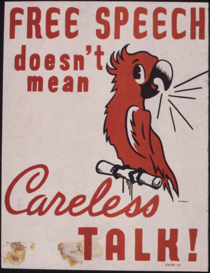 ambiguous_gender beak biped bipedal_feral eyebrows feathered_wings feathers feet feral open_beak open_mouth politics poster poster_template propaganda propaganda_poster red_body red_feathers simple_background solo standing tail tail_feathers talons text toes tongue white_background wings c._r._martin avian bird parrot 1942 1943 20th_century absurd_res ancient_art artist_name english_text hi_res traditional_media_(artwork)