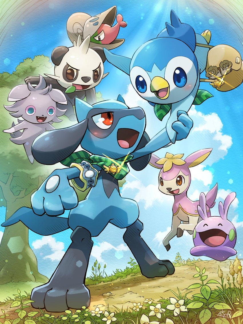 deerling, espurr, goomy, pancham, and shelmet (pokemon mystery dungeon and etc) created by hakkentai pkdn