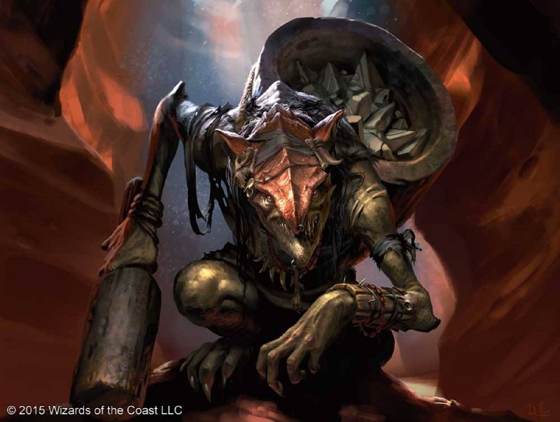 bracelet claws fangs female jewelry mortar necklace not_furry pestle solo teeth chris_rallis hasbro magic:_the_gathering wizards_of_the_coast zada_(magic:_the_gathering) goblin humanoid 2015 official_art