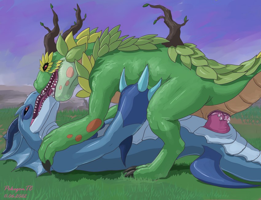 greenasaur and mersnake (monster legends and etc) created by pokegontc