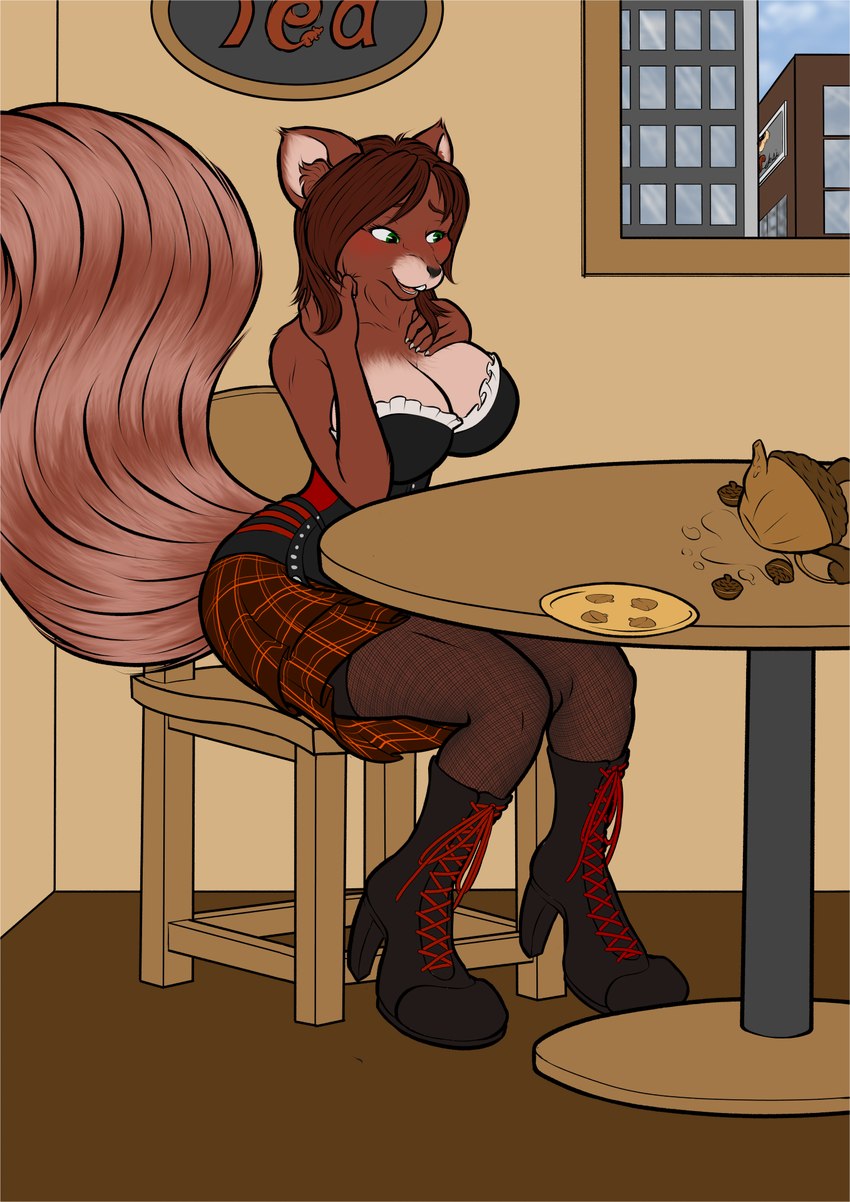 anthro beverage breast_expansion breasts clothing digitigrade digitigrade_boots dress expansion female fluffy fluffy_tail gender_transformation human_to_anthro legwear mtf_transformation outfit_change solo species_transformation stockings tail tea transformation transformation_sequence transformation_through_food leksi_(artist) akorm_(conkerc12) mammal rodent sciurid tree_squirrel hi_res