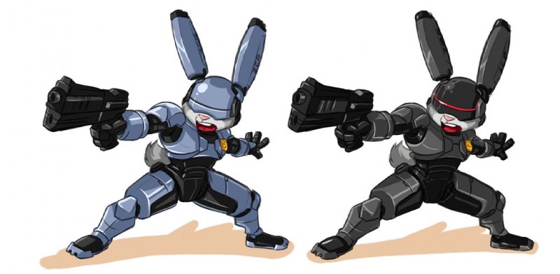 judy hopps and robocop (robocop (franchise) and etc) created by shonuff