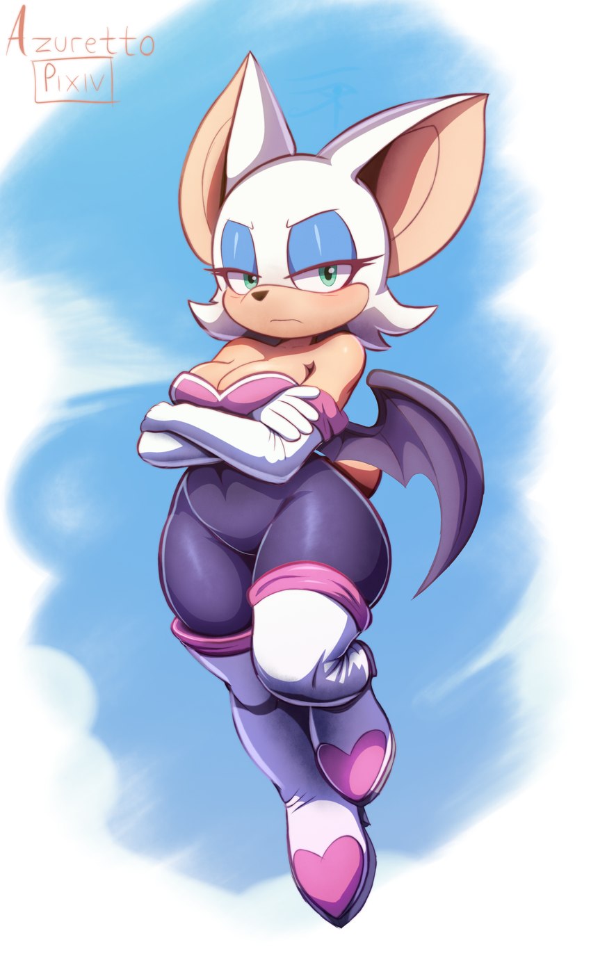 rouge the bat (sonic the hedgehog (series) and etc) created by azuretto