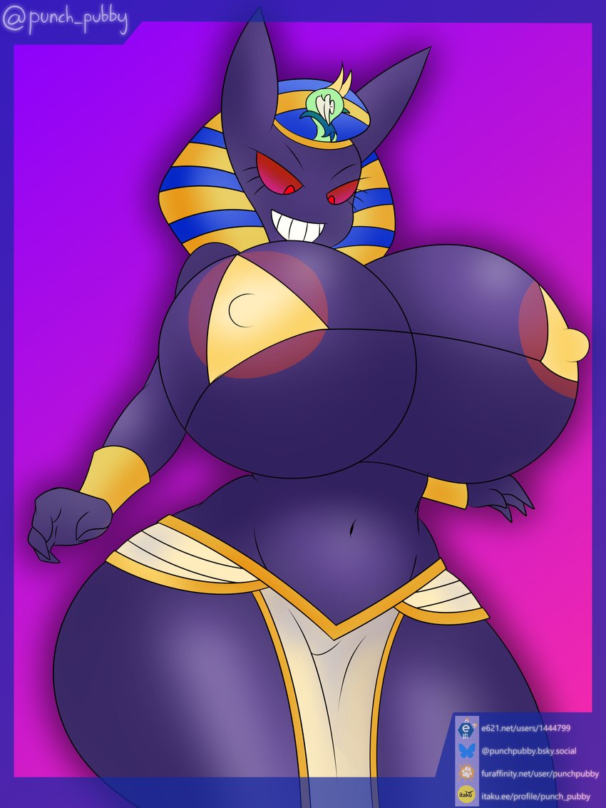 accessory anthro areola big_breasts bikini border bottomwear bra breasts clothed clothing costume egyptian egyptian_clothing egyptian_headdress female front_view grin grinding halloween_costume holidays huge_breasts ineffective_clothing loincloth looking_down open_mouth open_smile partially_clothed purple_background red_eyes red_sclera simple_background smile solo swimwear teeth_showing text three-quarter_view two-piece_swimsuit underwear punch_pubby halloween nintendo pokemon generation_1_pokemon generation_5_pokemon gengar pokemon_(species) serperior 3:4 absurd_res artist_name digital_drawing_(artwork) digital_media_(artwork) handwritten_text hi_res portrait shaded soft_shading three-quarter_portrait