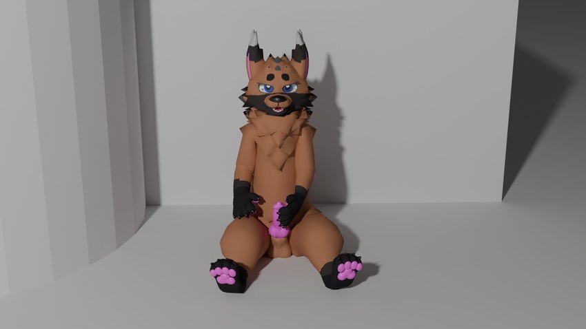 animal_genitalia animal_penis anthro canine_genitalia canine_penis genitals male masturbation ozzy_(ozzyfur) penis simple_background solo vrchat_model taidum 16:9 3d_(artwork) digital_media_(artwork) hi_res widescreen