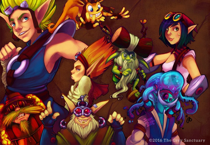daxter, jak, keira, sage, and samos hagai (sony interactive entertainment and etc) created by jessa otero
