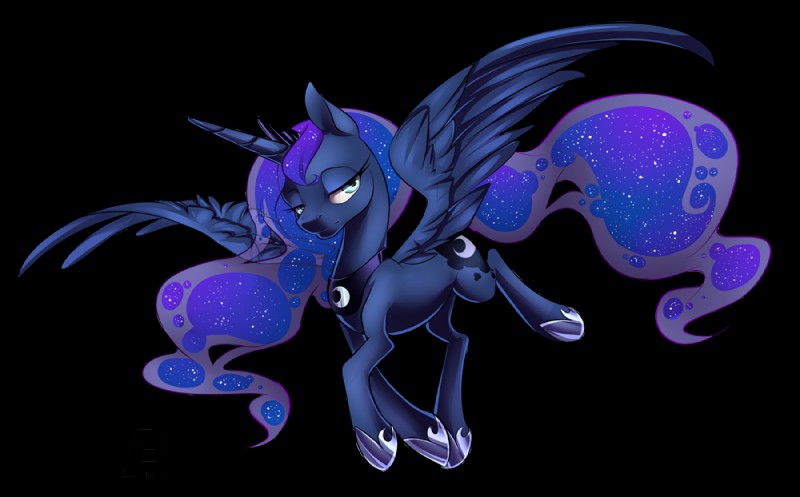 blue_body blue_eyes blue_feathers cosmic_hair cutie_mark ethereal_hair feathered_wings feathers female feral flying hair half-closed_eyes hooves horn narrowed_eyes pseudo_hair simple_background solo transparent_background wings moenkin friendship_is_magic hasbro my_little_pony mythology princess_luna_(mlp) equid equine mammal mythological_creature mythological_equine winged_unicorn alpha_channel