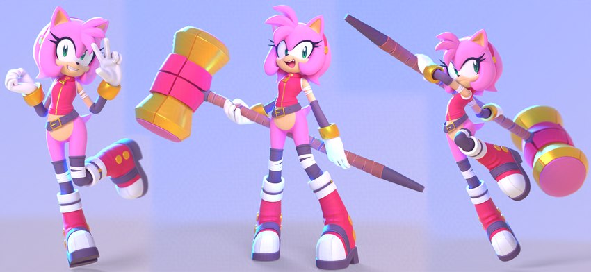 amy rose (sonic the hedgehog (series) and etc) created by lemurfeature