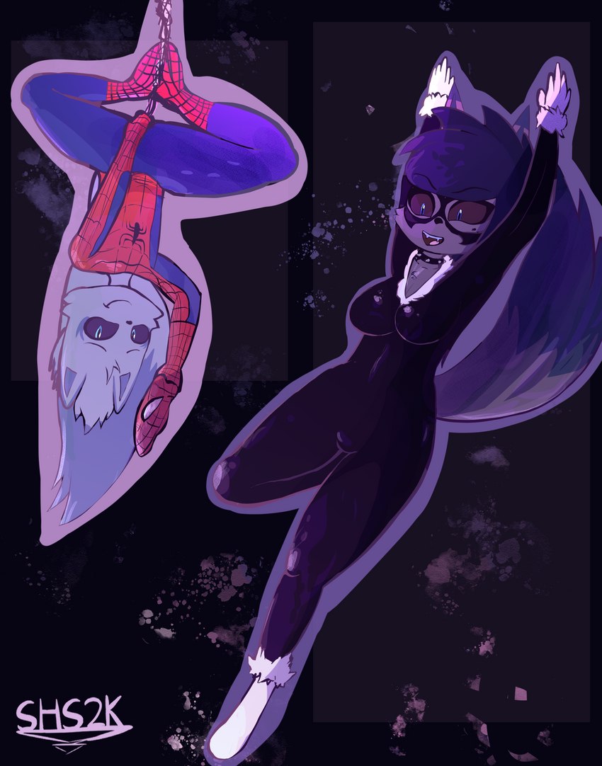 akio, black cat, fan character, nila, and spider-man (spider-man (series) and etc) created by superhypersonic2000 (artist)