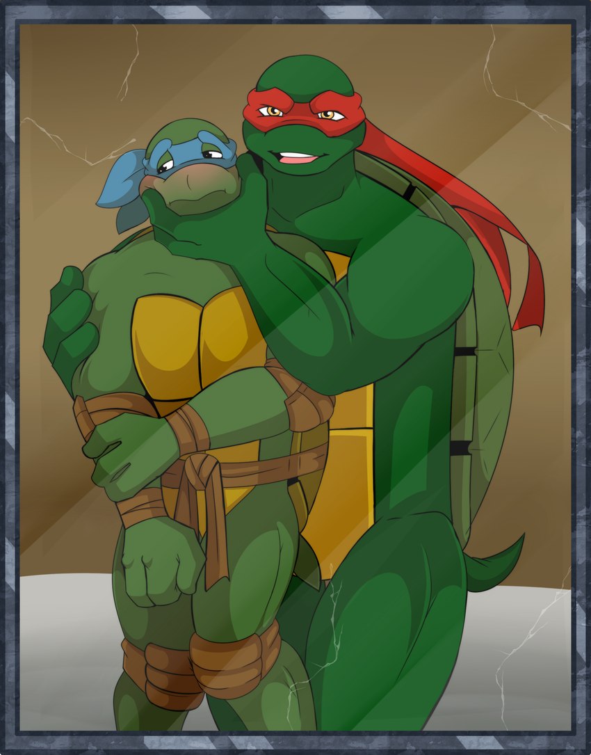 3_fingers anthro blush duo fingers male male/male mirror mirror_reflection open_mouth reflection shell simple_background smile standing mishajeans teenage_mutant_ninja_turtles leonardo_(tmnt) raphael_(tmnt) reptile scalie turtle absurd_res digital_media_(artwork) hi_res brother_(lore) brothers_(lore) incest_(lore) sibling_(lore)