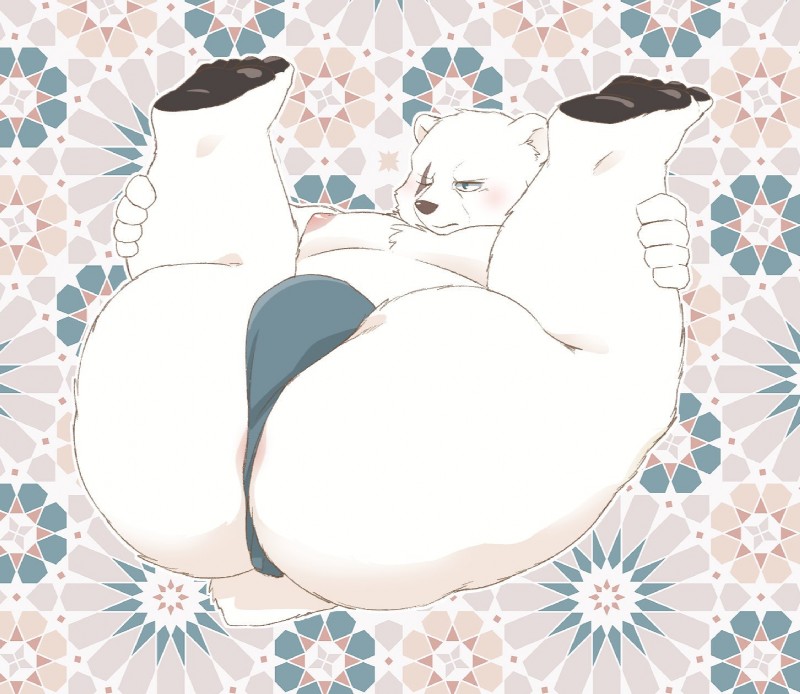 anthro belly blush bulge butt clothing fur humanoid_hands male moobs nipples overweight overweight_anthro overweight_male scar solo underwear white_body white_fur 00makumakuma00 kumao sdorica crushfang_(sdorica_sunset) bear mammal polar_bear ursine 2019 hi_res