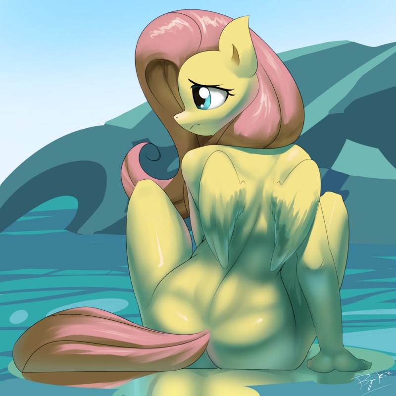 fluttershy (friendship is magic and etc) created by burgerkiss