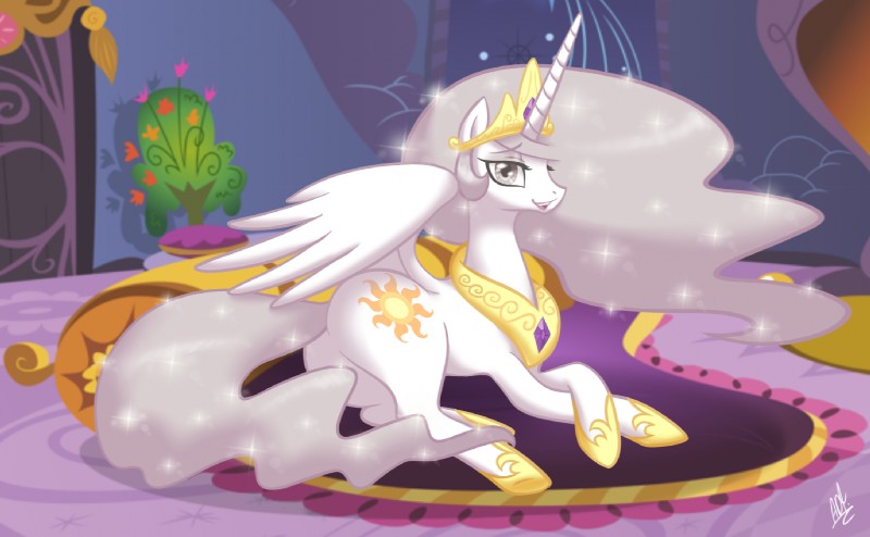 fan character, princess celestia, and princess molestia (friendship is magic and etc) created by theyaminotenshifox