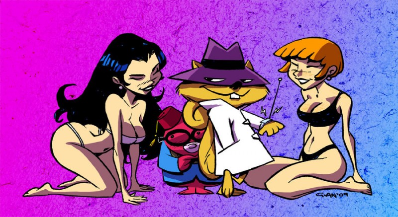 abstract_background all_fours anthro black_hair blush bra breasts clothing eyewear female fez g-string glasses group hair hat headgear headwear kneeling long_hair male navel orange_hair simple_background smile smirk spy tail underwear gianmac hanna-barbera secret_squirrel_show morocco_mole secret_squirrel eulipotyphlan human mammal mole_(animal) rodent sciurid tree_squirrel 2009