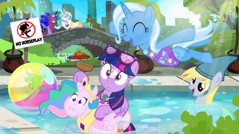 beverage bridge diving eyewear female feral food fruit group horn orange_(fruit) plant sun_burn sunglasses swimming_pool water wings pixelkitties friendship_is_magic hasbro my_little_pony mythology derpy_hooves_(mlp) gummy_(mlp) princess_celestia_(mlp) princess_luna_(mlp) trixie_(mlp) twilight_sparkle_(mlp) alligator alligatorid amphibian crocodilian equid equine frog mammal mythological_creature mythological_equine pegasus reptile scalie unicorn winged_unicorn 16:9 2019 4k absurd_res hi_res widescreen