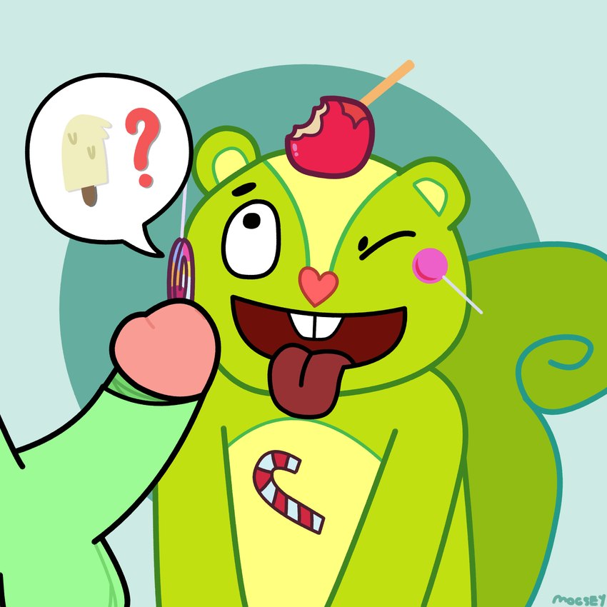 anthro apple balls buckteeth candy candy_apple candy_cane dessert duo food foreskin fruit fur genitals green_body green_fur heart_nose heart_symbol lollipop male male/male offscreen_character one_eye_closed penis plant popsicle simple_background smile smiling_at_another smiling_at_partner speech_bubble squirrel_tail teeth tongue tongue_out waiting_for_cum wink moogle_mogsey happy_tree_friends nutty_(htf) mammal rodent sciurid tree_squirrel 1:1 absurd_res hi_res