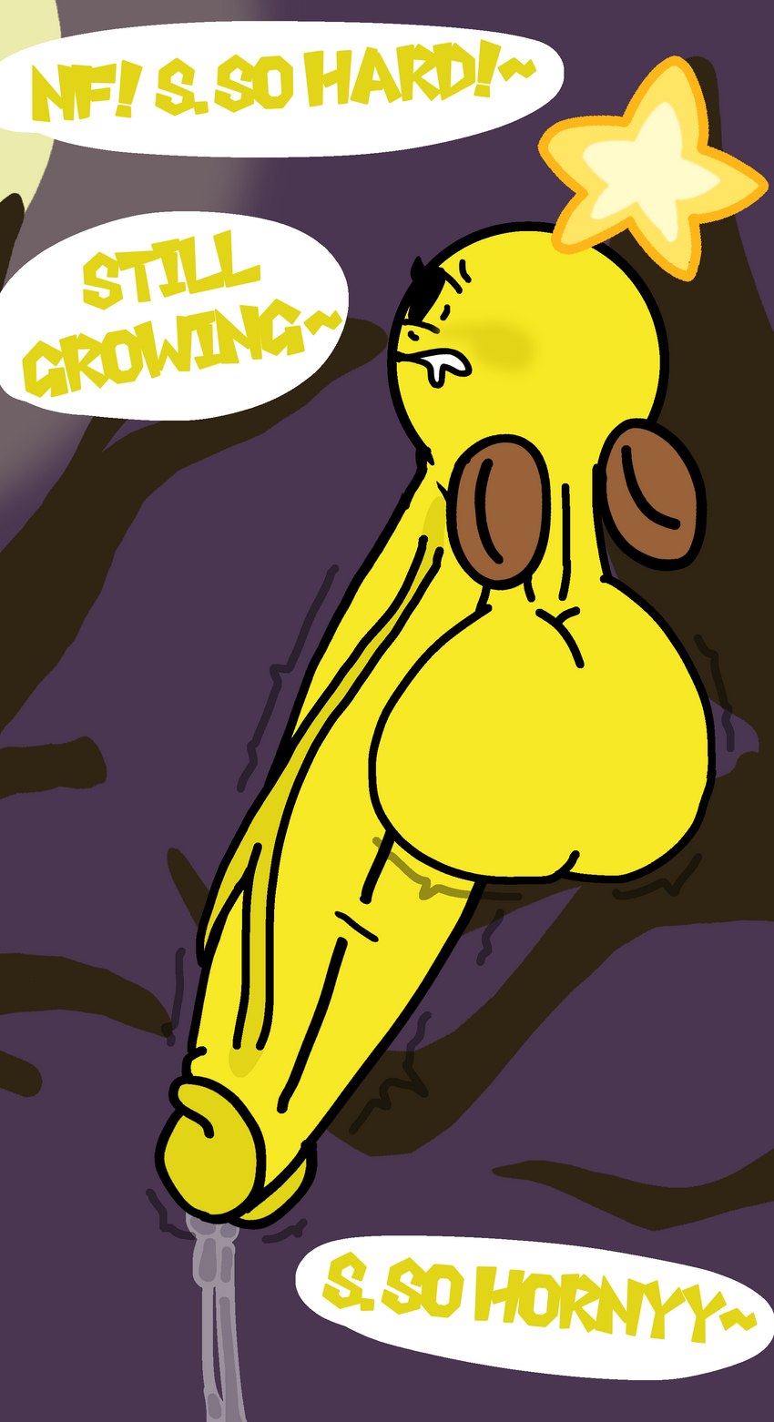 ball_growth balls big_balls big_penis bodily_fluids body_part_growth forest genital_fluids genital_growth genitals growth huge_balls huge_penis hyper hyper_balls hyper_genitalia hyper_penis leaking_precum light lustful_gaze male moonlight penis penis_growth plant precum precum_string small_but_hung solo speech_bubble star text throbbing throbbing_balls throbbing_penis tree vein veiny_penis onyx666 mario_and_luigi_(series) mario_bros nintendo starlow star_sprite waddling_head absurd_res english_text hi_res