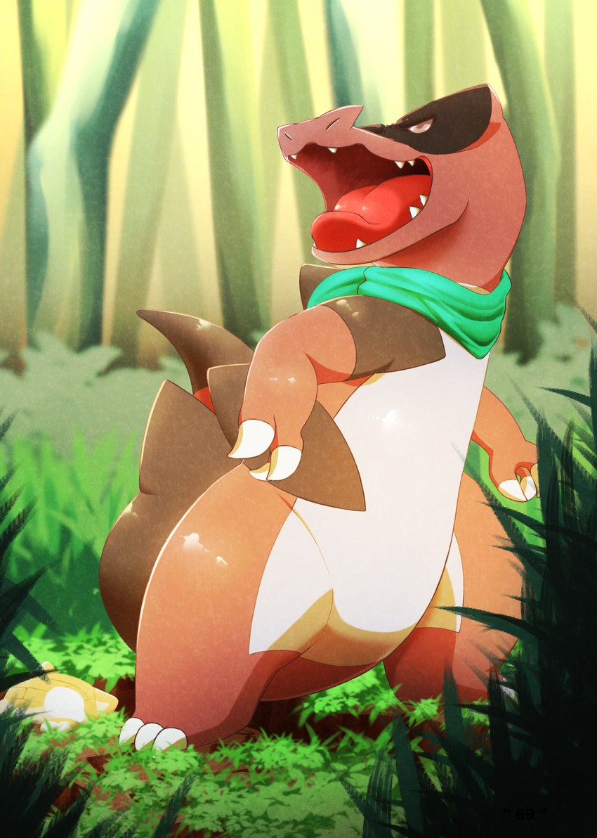 forest male plant speech_bubble text tree darrow0 nintendo pokemon mo_(darrow) generation_1_pokemon generation_5_pokemon krookodile pokemon_(species) sandshrew comic english_text hi_res