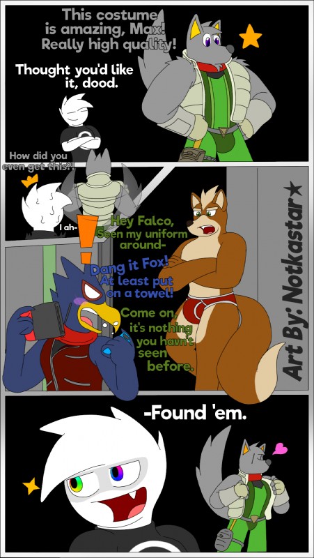 falco lombardi, fox mccloud, max, and zatch (nintendo and etc) created by notkastar