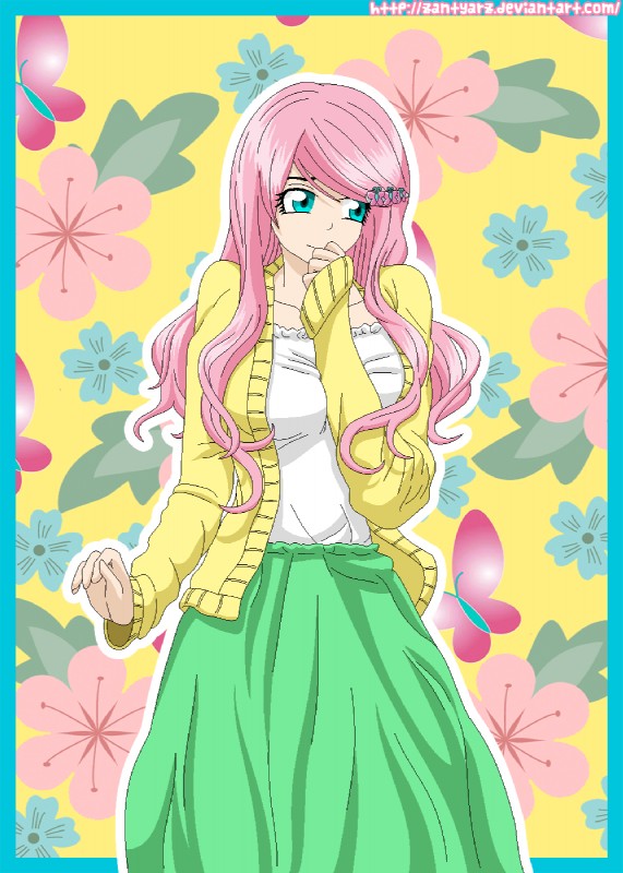 alternate_species big_breasts breasts female humanized not_furry solo text zantyarz friendship_is_magic hasbro my_little_pony fluttershy_(mlp) human mammal hi_res url