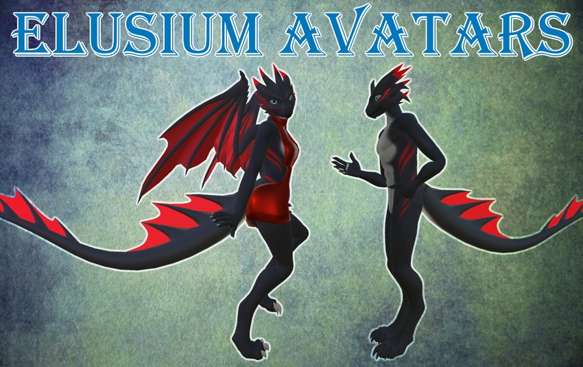 anthro athletic avatars clothed clothing dress female group male neos tail vrchat_model elysium_avatars mythology vrchat dragon humanoid mythological_creature mythological_scalie scalie 3d_(artwork) digital_media_(artwork) hi_res