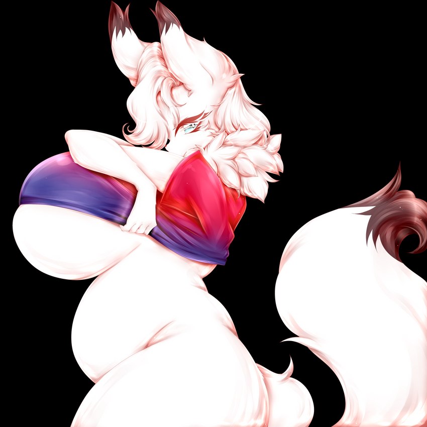 anthro aquamarine_eyes belly big_breasts big_tail black_ear_tips black_tail_tip bottomless bottomless_anthro bottomless_female breast_squish breasts clothed clothing clothing_lift curvy_female curvy_figure dipstick_ears dipstick_tail ear_markings female female_anthro fur huge_breasts huge_tail long_tail looking_at_viewer markings medium_hair multicolored_ears neck_tuft neckfluff norway potbelly pregnant pregnant_anthro pregnant_female shirt shirt_lift soccer_jersey soccer_uniform solo sportswear squish standing tail tail_markings topwear tuft under_boob uniform voluptuous white_body white_ears white_fur white_tail yakiq svala_(svala_fox) arctic_fox canid canine fox mammal true_fox 1:1 absurd_res alpha_channel hi_res