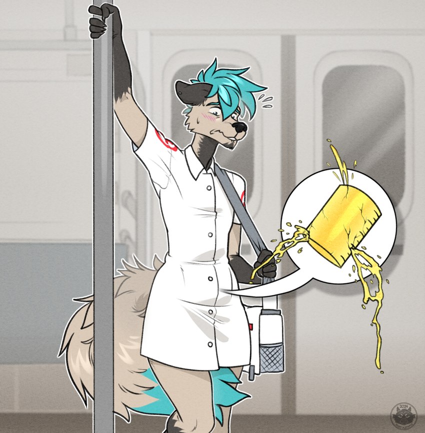 anthro bladder bodily_fluids desperation feun_maclaurin full_bladder genital_fluids humiliation male omorashi organs solo urine watersports wetting angry_platypus feyn canid canine canis fox jackal mammal hi_res trans_(lore) trans_man_(lore)