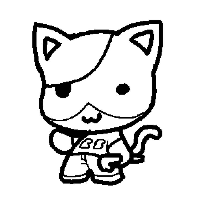 :3 ambiguous_gender anthro big_head black_line_art bottomwear chibi closed_smile clothed clothing featureless_hands fully_clothed holding_crowbar mouth_closed pants shirt simple_background smile solo standing tail text text_on_clothing text_on_shirt text_on_topwear three-quarter_view topwear white_background ilovevibri ruby_quest tom_(rq) domestic_cat felid feline felis mammal 2024 black_and_white digital_media_(artwork) full-length_portrait monochrome portrait male_(lore)