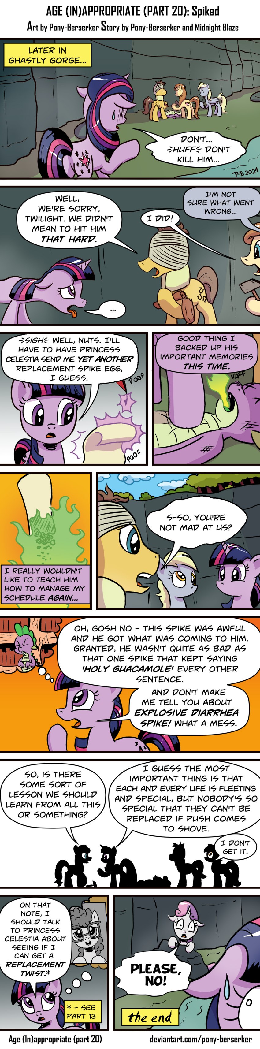 bandage corpse death dialogue hammer horn male neck_brace scroll text tools wings x_eyes pony-berserker friendship_is_magic hasbro my_little_pony mythology caramel_(mlp) cream_heart_(mlp) derpy_hooves_(mlp) fan_character spike_(mlp) sweetie_belle_(mlp) twilight_sparkle_(mlp) twist_(mlp) dragon equid equine horse mammal mythological_creature mythological_equine mythological_scalie pegasus pony scalie unicorn absurd_res comic english_text hi_res long_image tall_image url