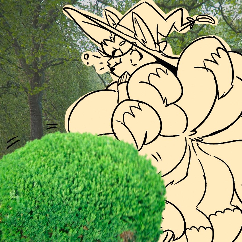 anthro big_breasts breasts confusion female plant shrub solo thick_thighs sixth_quadratus nintendo pokemon generation_1_pokemon ninetales pokemon_(species) 1:1